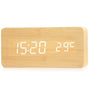 Digitaler Holz-Wecker mit LED-Anzeige – WoodSync