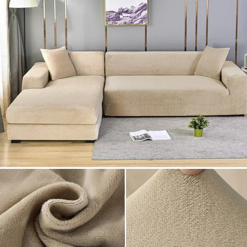 Stretch Velours Sofabezug mit luxuriöser Verarbeitung – Sofina