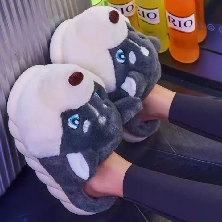 Süße Husky Damen Hausschuhe – Novi