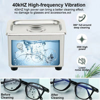 Ultraschall-Brillenreiniger 40kHz Edelstahl Schmuckreinigungsmaschine – ClearWave
