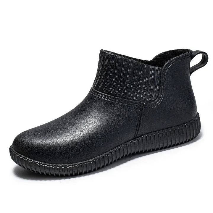 Damen Regenstiefeletten wasserdicht mit gestricktem Schaft & Antirutschsohle – Liora