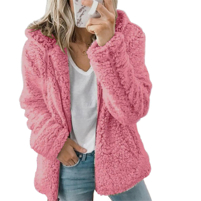 Damen Teddy-Fleece-Mantel – Liora