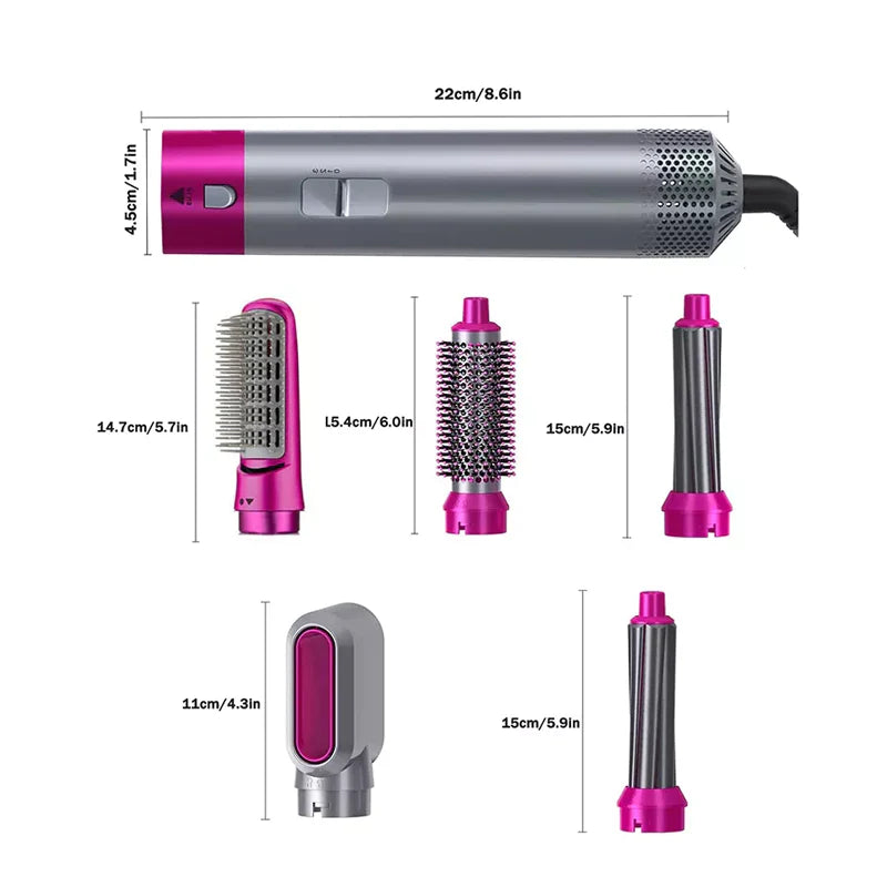 5-in-1 Warmluft-Föhnbürste – Aurevia