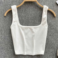 Rugloser Crop-Top in einfarbiger Farbe – Zayra
