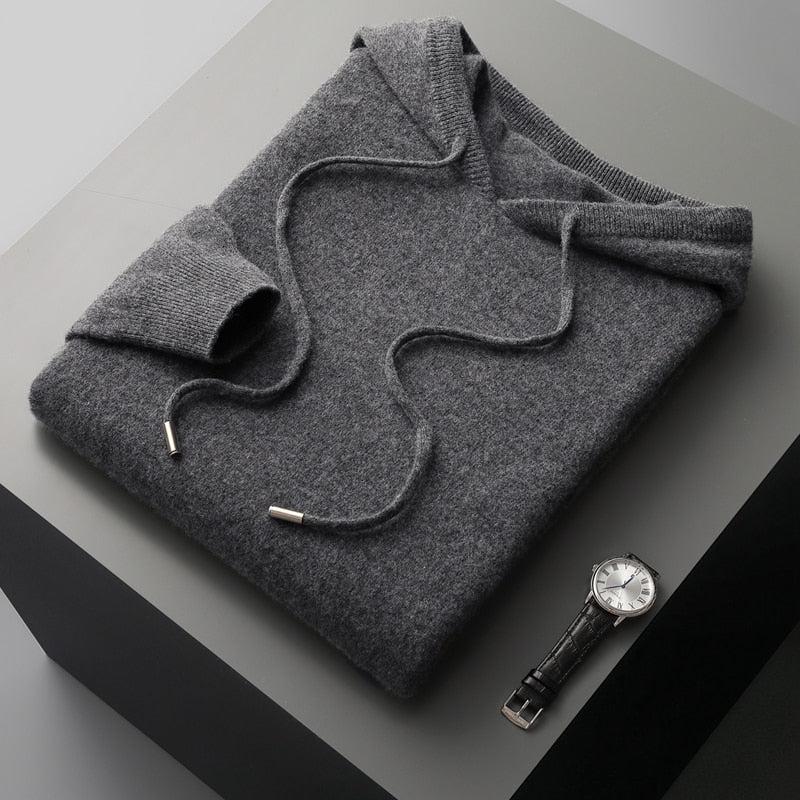 Herren-Hoodie aus Merinowolle – Cassiano Herbstedition