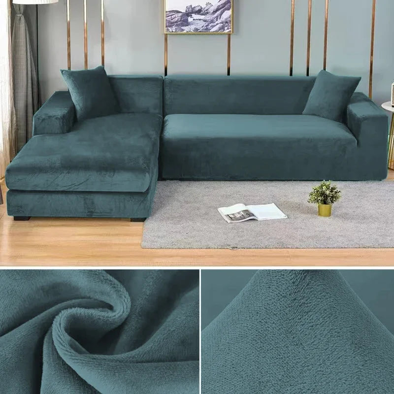 Stretch Velours Sofabezug mit luxuriöser Verarbeitung – Sofina