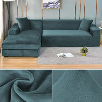 Stretch Velours Sofabezug mit luxuriöser Verarbeitung – Sofina