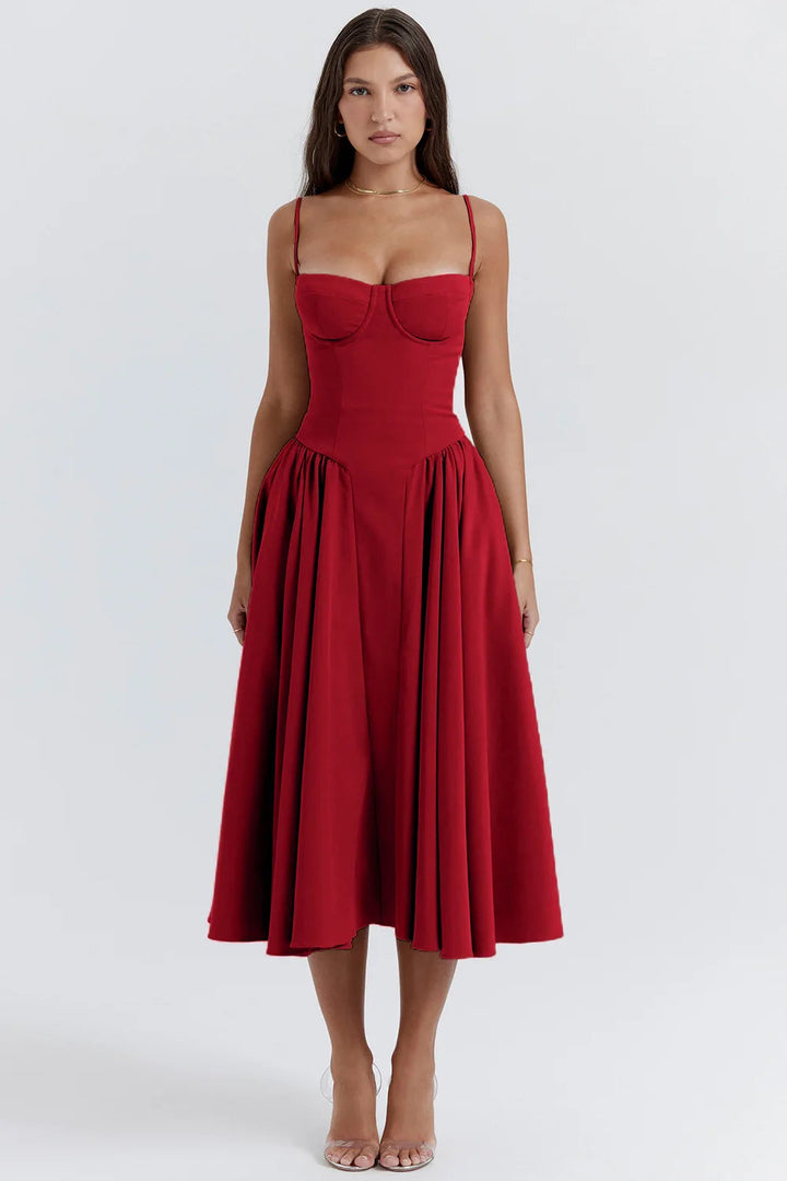Sommerkleid mit Sweetheart-Ausschnitt – Elvira