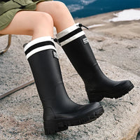 Damen Regenstiefel retro Look wasserdicht mit Antirutschsohle – Arlena