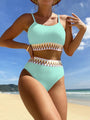 Bikini mit verstellbaren Trägern und hohem Bund – Malia