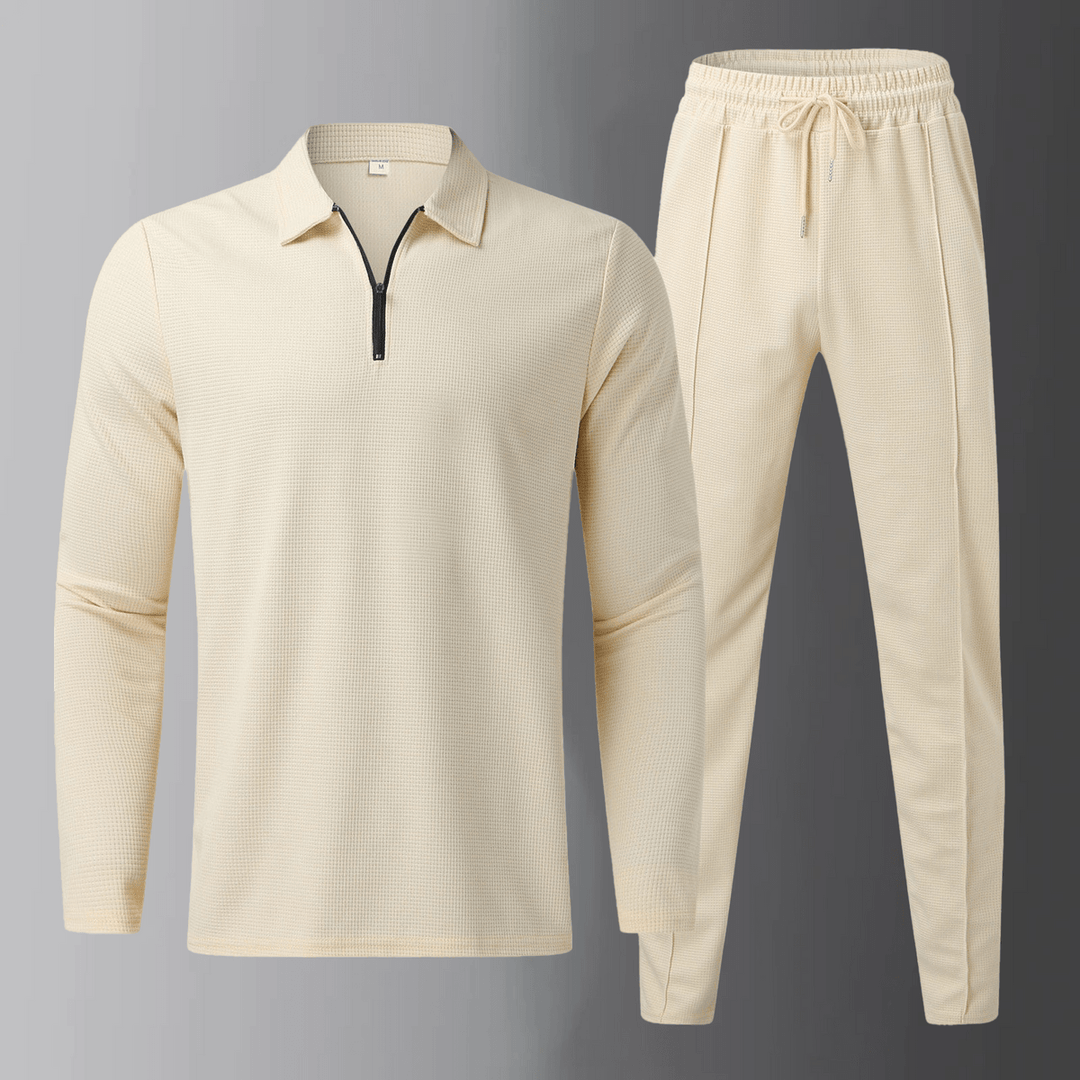 Premium Herren Freizeit-Set mit Langarmshirt und Jogginghose – Elian