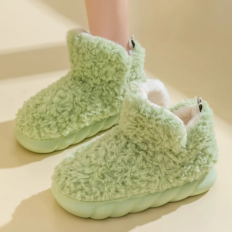 Warme Damen Hausschuhe aus Baumwolle & Plüsch – CozySteps