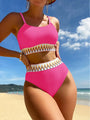 Bikini mit verstellbaren Trägern und hohem Bund – Malia