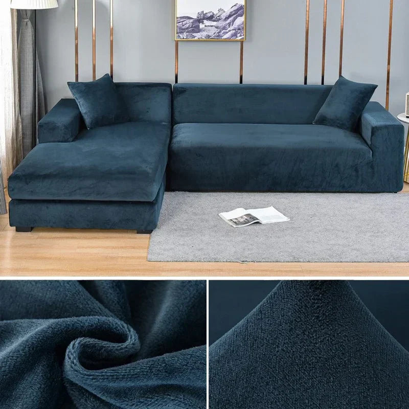 Stretch Velours Sofabezug mit luxuriöser Verarbeitung – Sofina