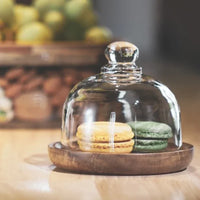 Glasschale mit Holzdeckel - NatureLux