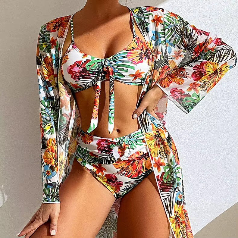 Bikiniset mit Hohem Bund und Cover-up – Amira