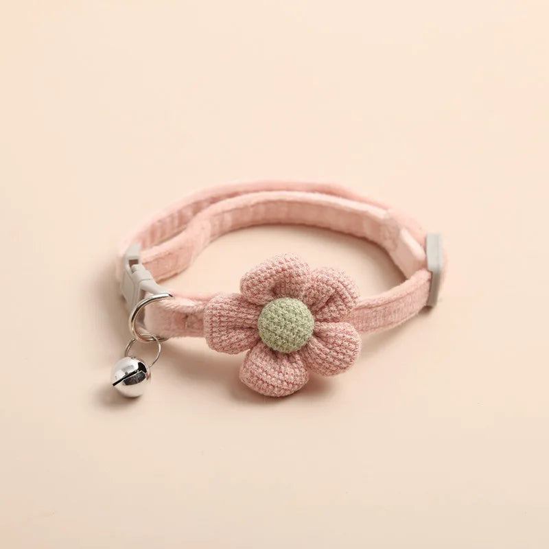 Verstellbares Katzenhalsband mit Blume - FlowerCharm