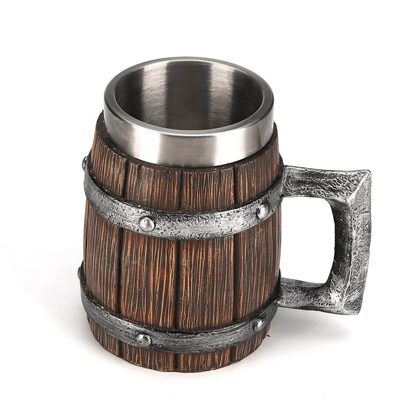 Hölzerner Bierkrug mit Edelstahleinsatz (600 ml) – EichenKrug Oktoberfest 2025