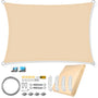 Wasserfester rechteckiger Sonnenschutzsegel mit UV-Schutz und Montagesets – ShadeGuard