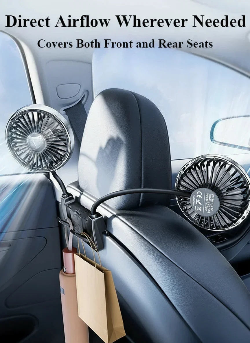 Dual-Head Hintertischventilator – Eary – (USB-C wiederaufladbar)