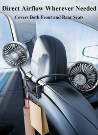 Dual-Head Hintertischventilator – Eary – (USB-C wiederaufladbar)