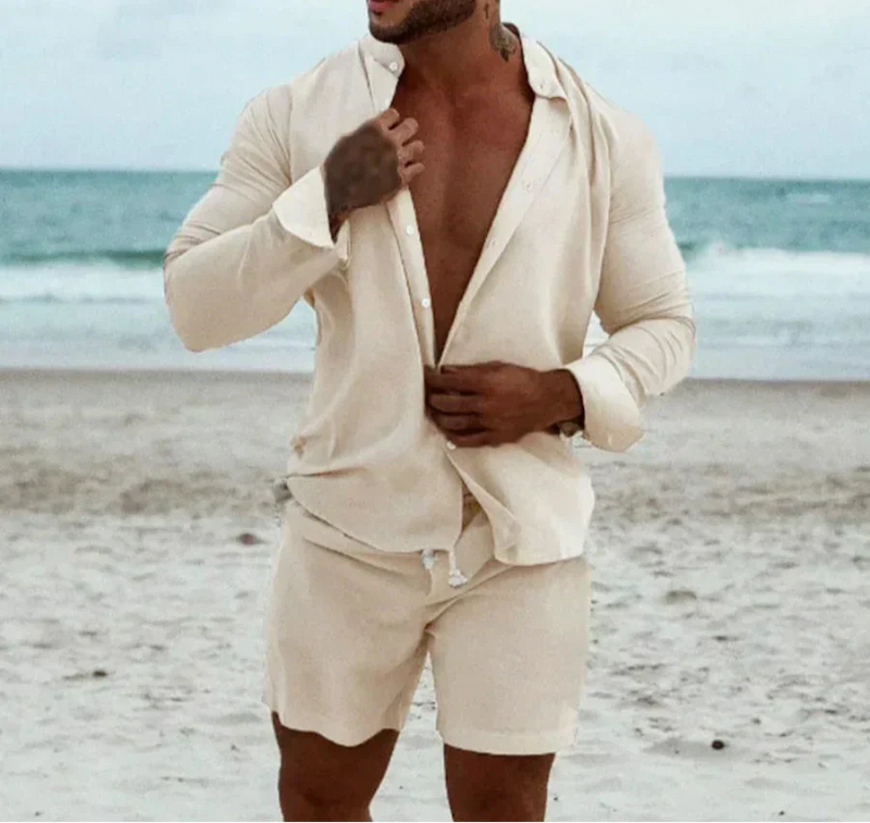 Luftiges & Stylisches 2-teiliges Sommer-Set mit Hemd & Shorts für Herren – Marlo
