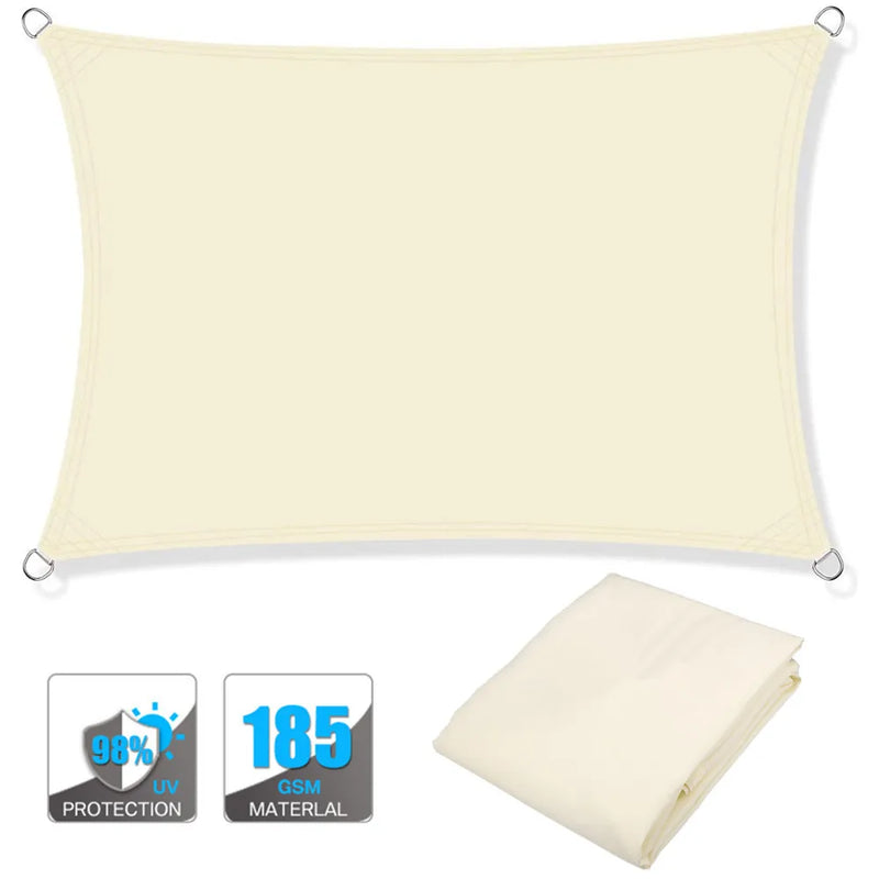 Wasserfester rechteckiger Sonnenschutzsegel mit UV-Schutz und Montagesets – ShadeGuard