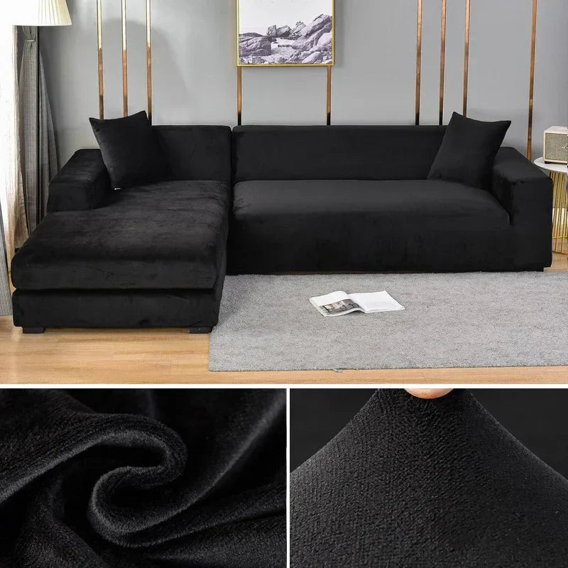 Stretch Velours Sofabezug mit luxuriöser Verarbeitung – Sofina