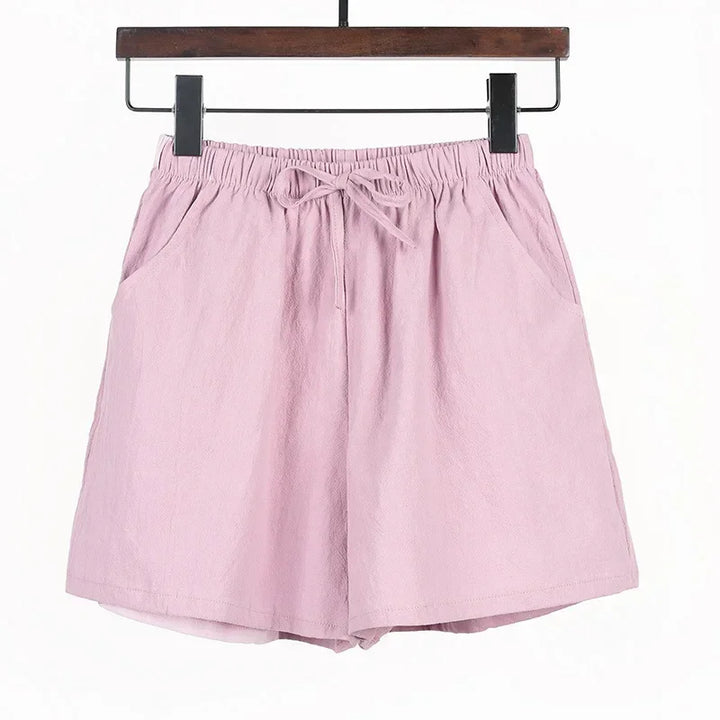Luftige Damen Leinen-Shorts mit Hoher Taille und Sportlicher Passform – Fenja