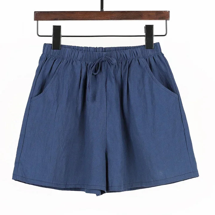 Luftige Damen Leinen-Shorts mit Hoher Taille und Sportlicher Passform – Fenja