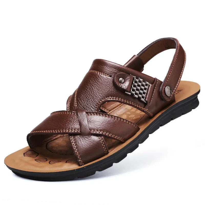 Strapazierfähige & Atmungsaktive Ledersandalen Herren – Tiberius