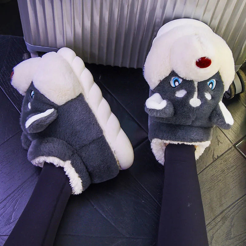 Süße Husky Damen Hausschuhe – Novi
