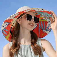 Wendbarer Sonnenhut aus Baumwolle mit breiter Krempe (56–60 cm) – Liora
