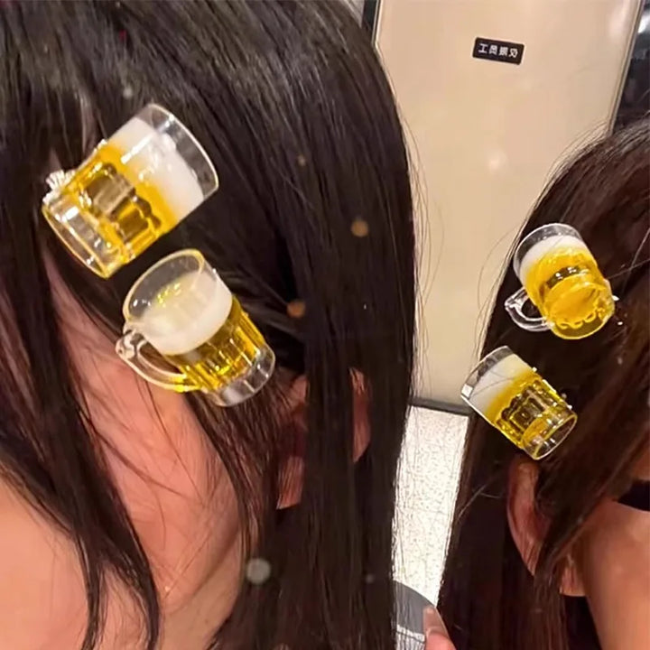 Haarspangen Set im Bierkrug-Design (6er-Set) – SchaumSpangen Oktoberfest 2025