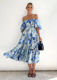 Off-Shoulder Midi-Kleid – Talia
