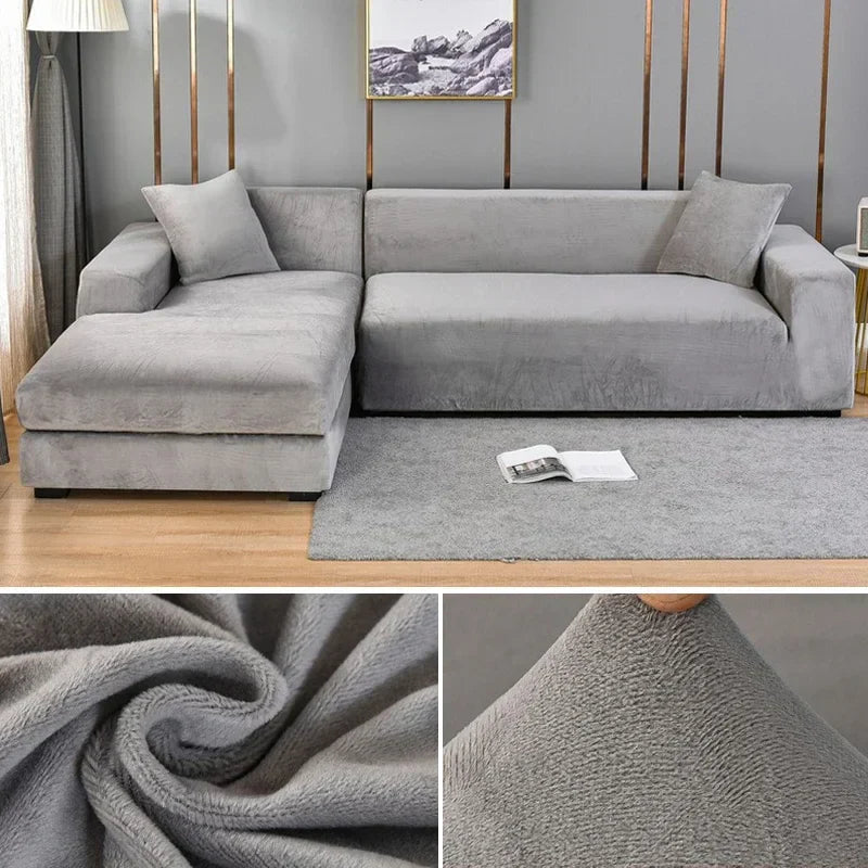 Stretch Velours Sofabezug mit luxuriöser Verarbeitung – Sofina
