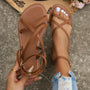 Stilvolle Ledersandalen mit zarten Riemchen – Mirella