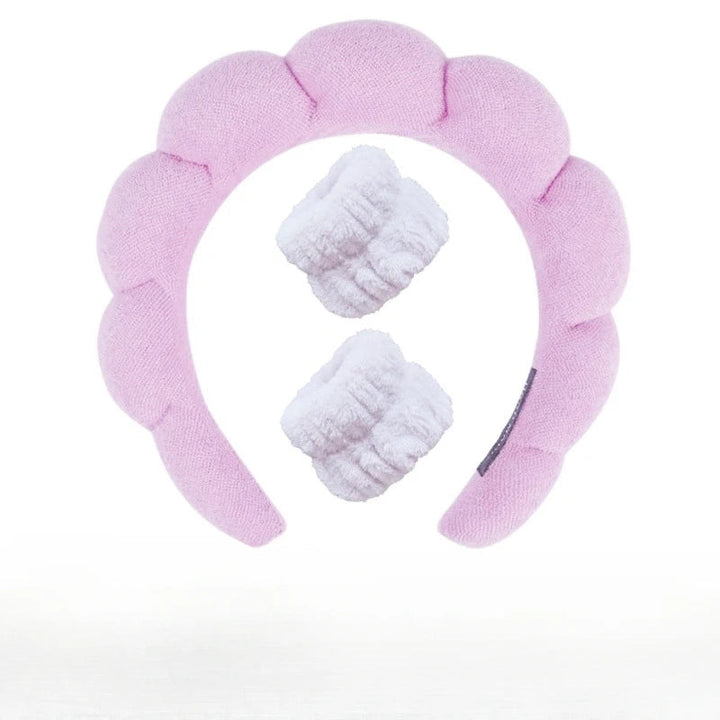 Plüsch Spa Kopfband & Handgelenkband Set - Fluffiea