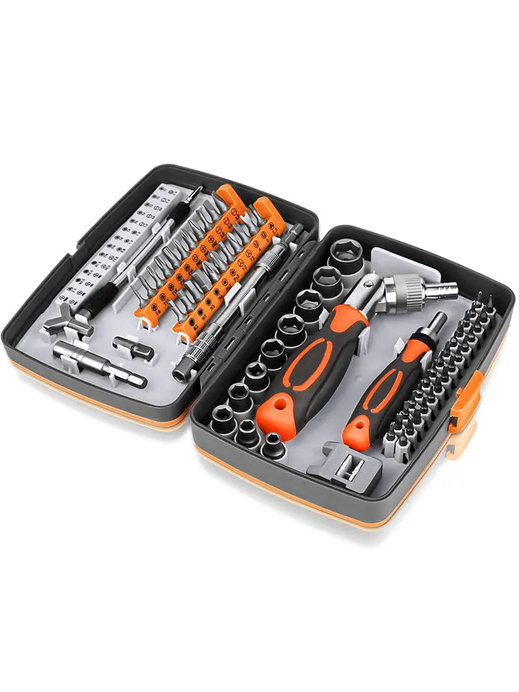 68-in-1 Ratschraubendreher Set mit Magnetbits & Verlängerungsstange – FortiDrive