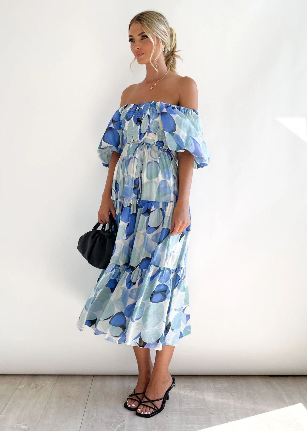 Off-Shoulder Midi-Kleid – Talia