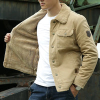 Coole Herrenjacke mit Fellkragen – Lars