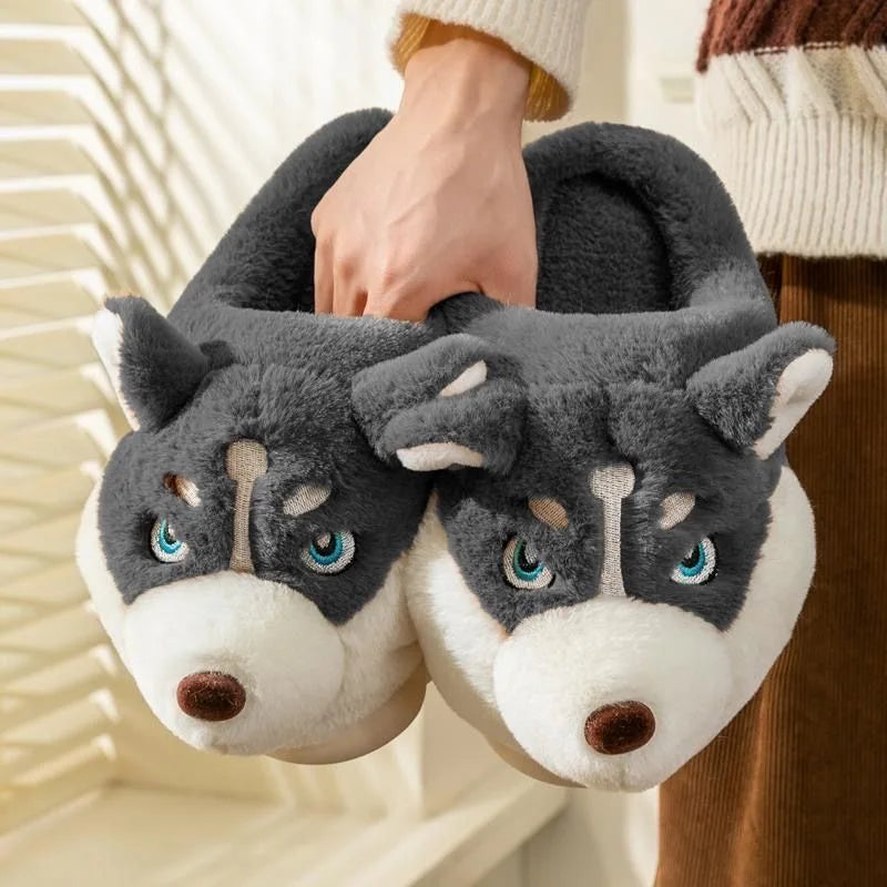 Süße Husky Damen Hausschuhe – Novi