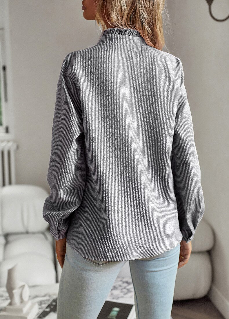 Trendige Gestreifte Damenbluse – Elise
