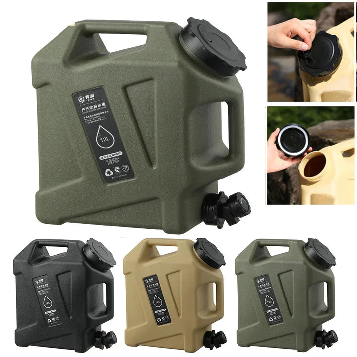 Tragbarer 12L Wasserbehälter - AquaTrek