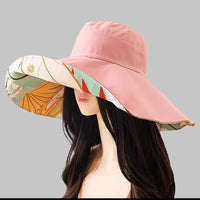 Wendbarer Sonnenhut aus Baumwolle mit breiter Krempe (56–60 cm) – Liora