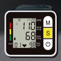 Digitaler Handgelenk-Blutdruckmessgerät mit LCD-Display – PulseTrack