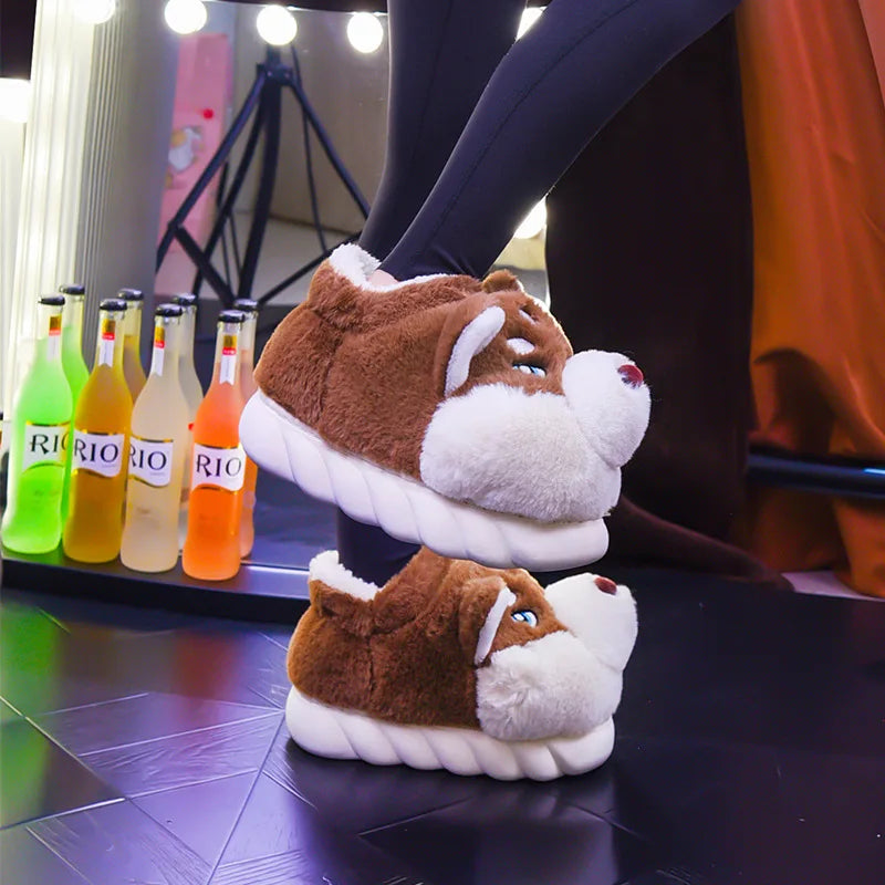 Süße Husky Damen Hausschuhe – Novi