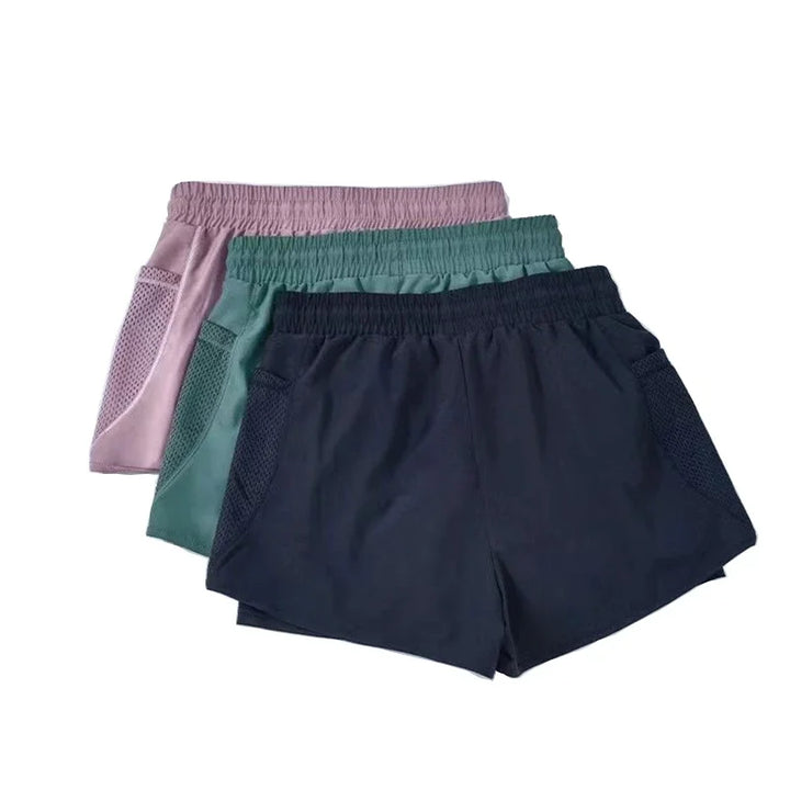 Atmungsaktiv & Schnell trocknend High-Waist Fitnessshorts Damen – Mira