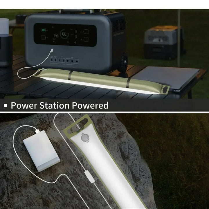 Aufblasbare Solar-LED-Rohrlampe – LumiGlow Pro