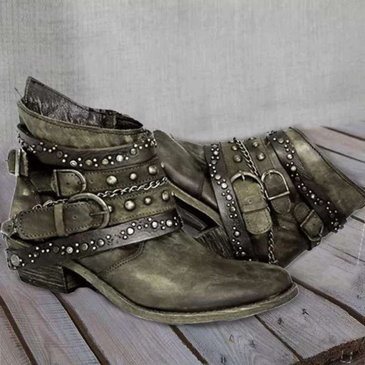 Vintage Slip-On Damenstiefel - Nora